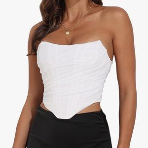 White corset top